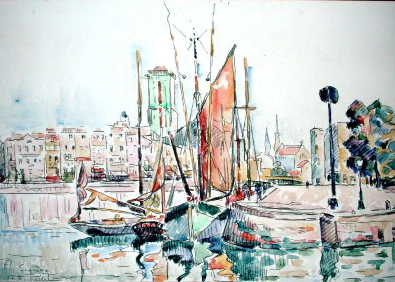 Paul Signac La Rochelle - Boats and House Germany oil painting art